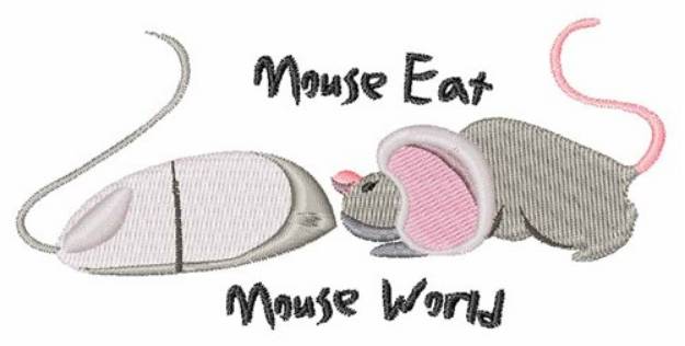 Picture of Mouse Eat Machine Embroidery Design