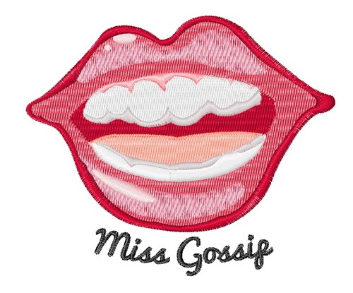Miss Gossip Machine Embroidery Design