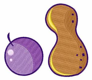 Picture of Peanut & Grape Machine Embroidery Design
