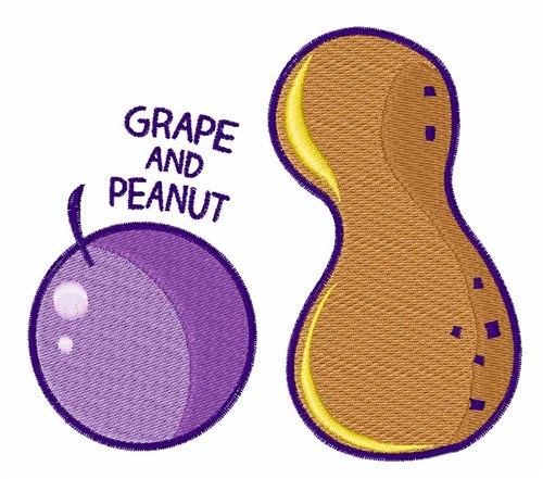 Grape And Peanut Machine Embroidery Design