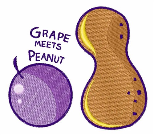 Grape Meets Peanut Machine Embroidery Design