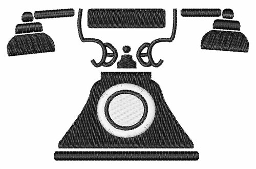 Vintage Telephone Machine Embroidery Design