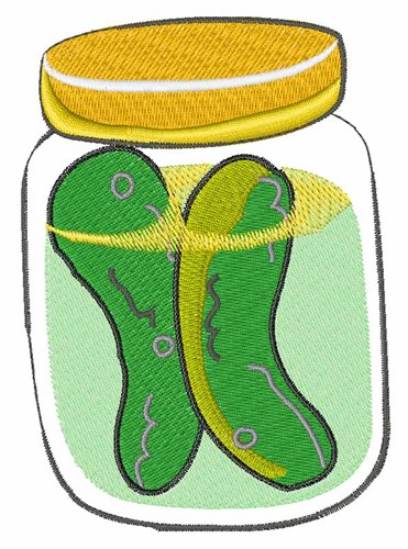 Pickle Jar Machine Embroidery Design