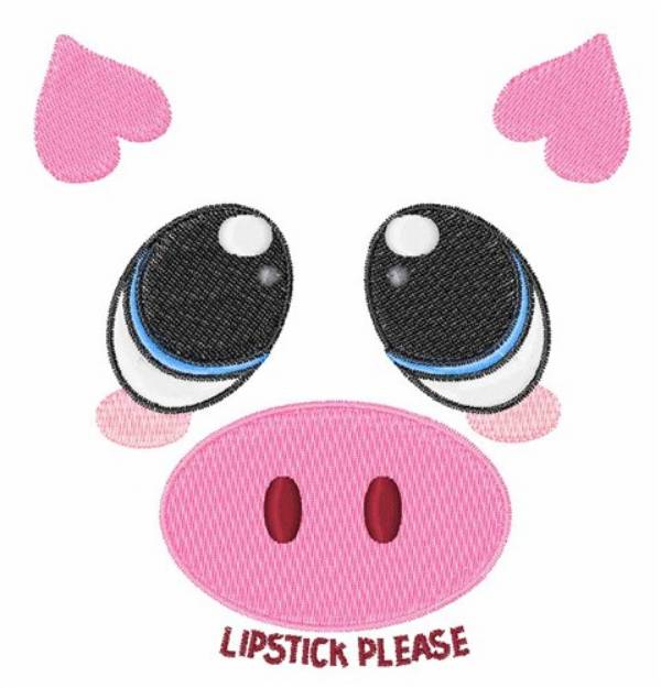 Picture of Lipstick Please Machine Embroidery Design