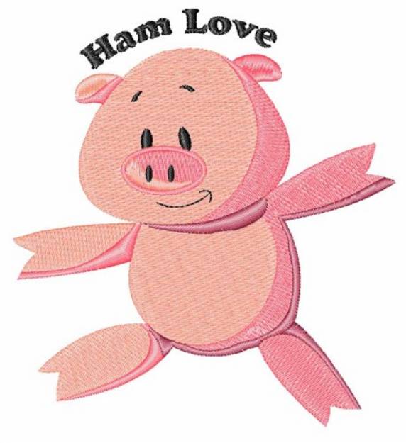 Picture of Ham Love Machine Embroidery Design