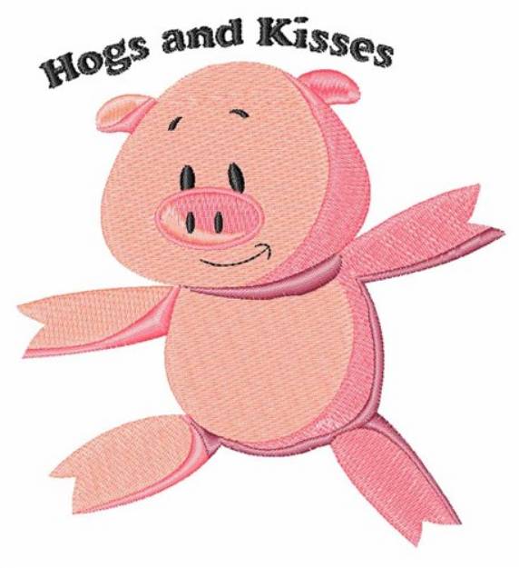 Picture of Hogs And Kisses Machine Embroidery Design