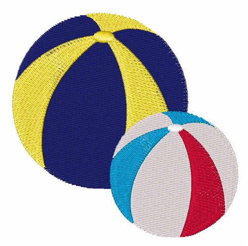 Beach Balls Machine Embroidery Design