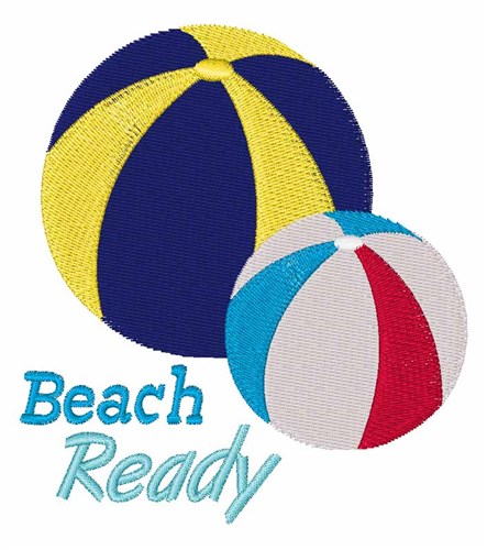 Beach Ready Machine Embroidery Design