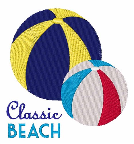 Classic Beach Machine Embroidery Design