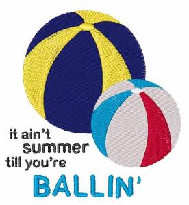 Picture of Summer Ballin Machine Embroidery Design