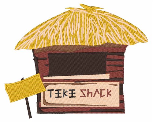 Tiki Shack Machine Embroidery Design