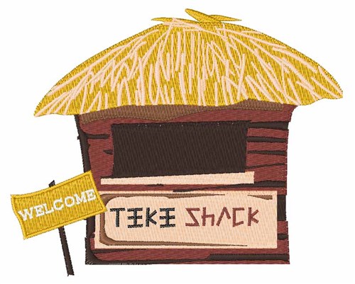 Tiki Shack Welcome Machine Embroidery Design