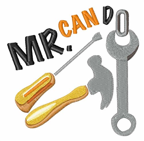 Mr Can Do Machine Embroidery Design