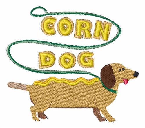 Corn Dog Machine Embroidery Design