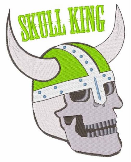 Picture of Skull King Machine Embroidery Design