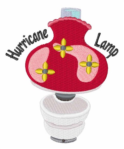 Hurricane Lamp Machine Embroidery Design