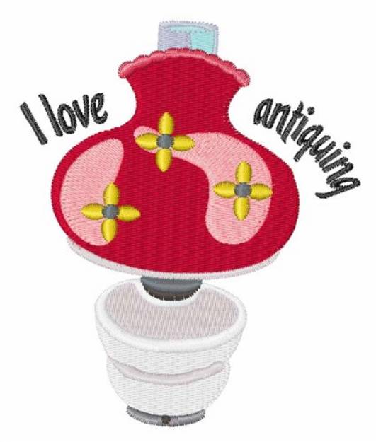 Picture of I Love Antiquing Machine Embroidery Design