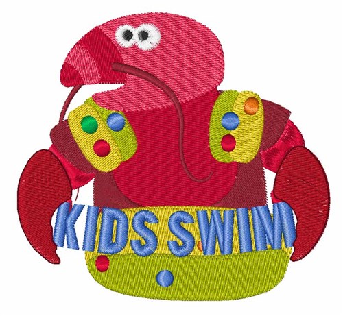 Kids Swim Machine Embroidery Design