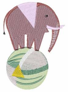 Picture of Elephant On Ball Machine Embroidery Design