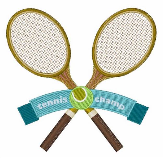 Picture of Tennis Champ Machine Embroidery Design