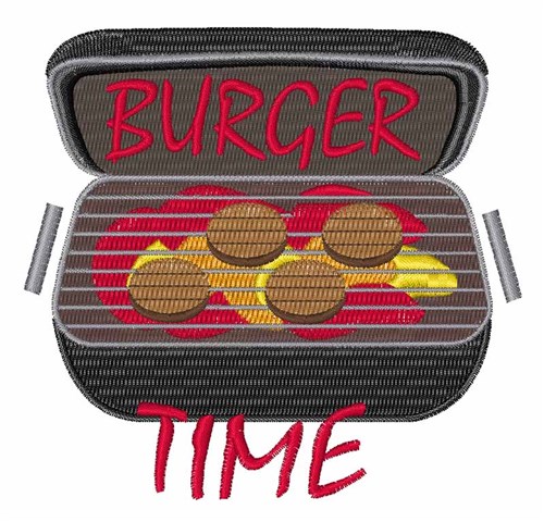 Burger Time Machine Embroidery Design