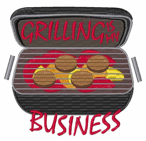 Grilling Business Machine Embroidery Design