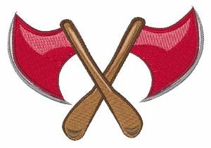Picture of Crossed Axes Machine Embroidery Design