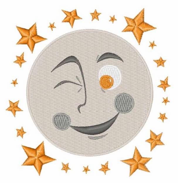 Picture of Moon Wink Machine Embroidery Design