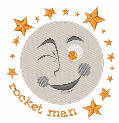 Rocket Man Machine Embroidery Design