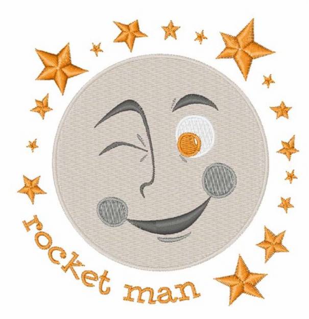 Picture of Rocket Man Machine Embroidery Design