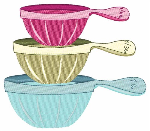 Measuring Cups Machine Embroidery Design