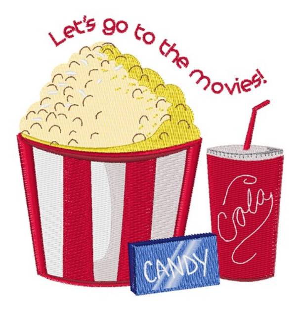 Picture of To The Movies Machine Embroidery Design