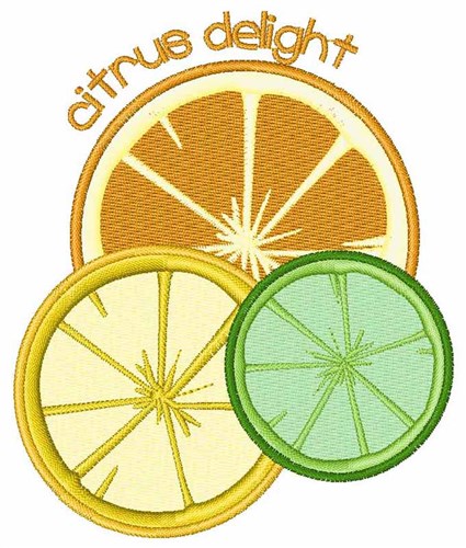 Citrus Delight Machine Embroidery Design