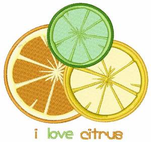 Picture of I Love Citrus Machine Embroidery Design