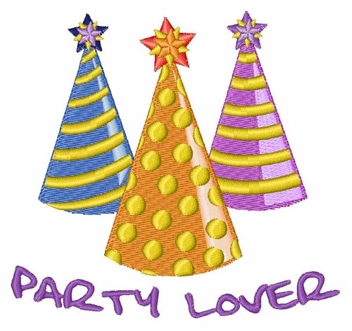 Party Lover Machine Embroidery Design