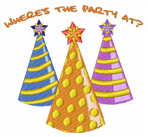 Wheres The Party Machine Embroidery Design