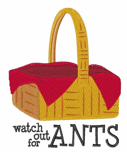 Watch Out For Ants Machine Embroidery Design