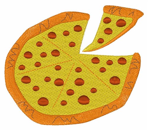 Pizza Pie Machine Embroidery Design