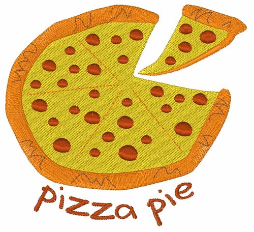 Pizza Pie Machine Embroidery Design