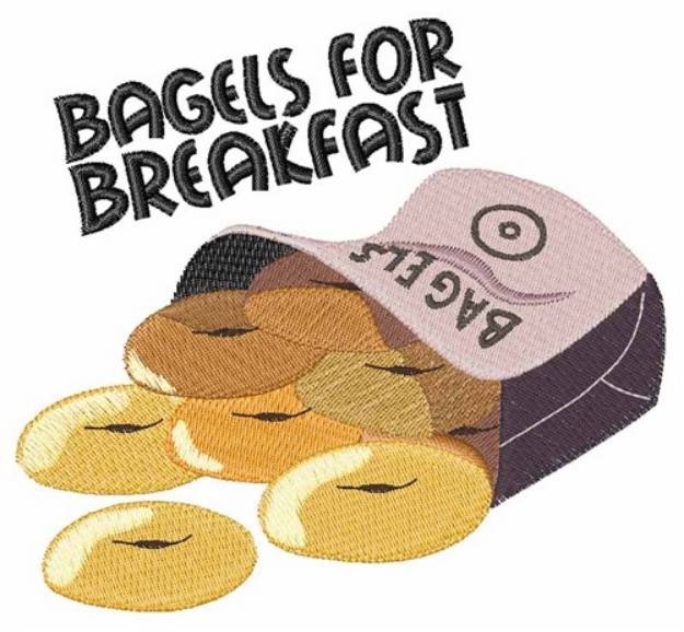 Picture of Breakfast Bagels Machine Embroidery Design