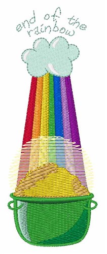 End Of Rainbow Machine Embroidery Design