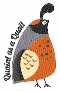 Picture of Quaint As Quail Machine Embroidery Design