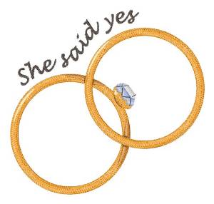 Picture of She Said yes Machine Embroidery Design
