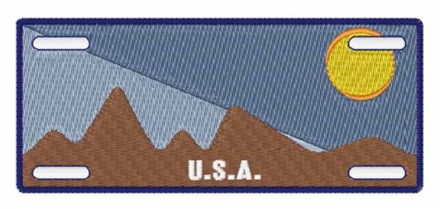 Picture of USA Tag Machine Embroidery Design