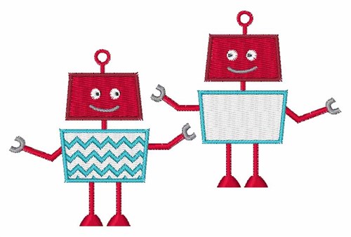 Robots Machine Embroidery Design
