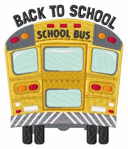 Picture of Back To School Bus Machine Embroidery Design