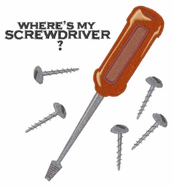 Picture of Wheres Screwdriver? Machine Embroidery Design