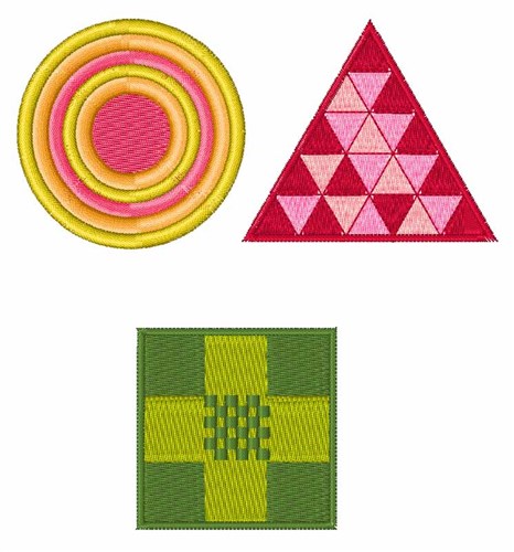 Patchwork Shapes Machine Embroidery Design
