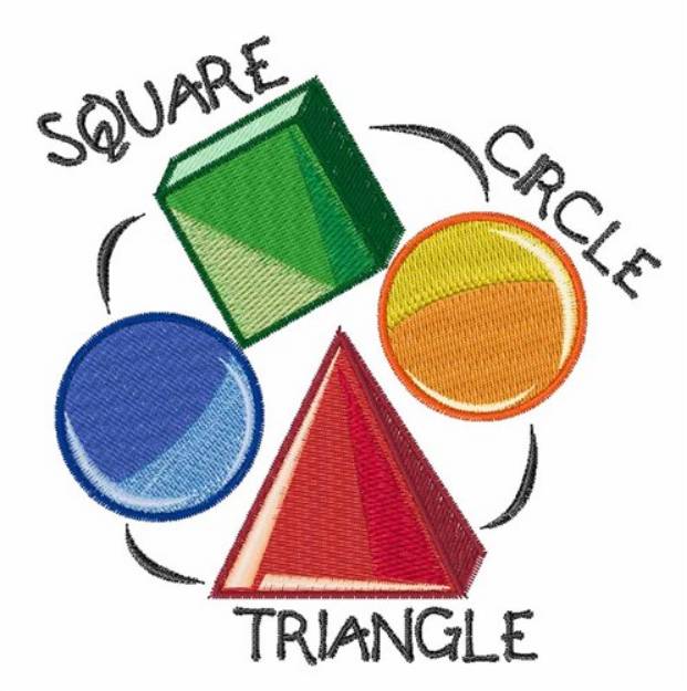 Picture of Square Circle Triangle Machine Embroidery Design