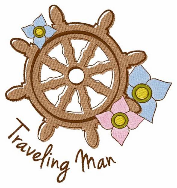 Picture of Traveling Man Machine Embroidery Design